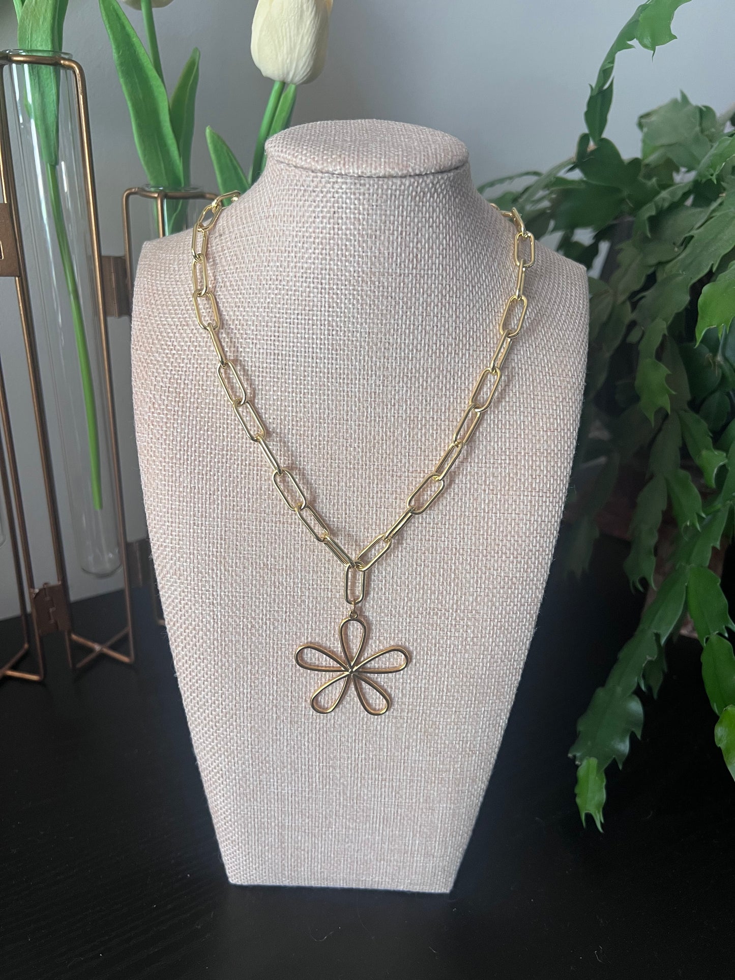 Gold Flower Necklace