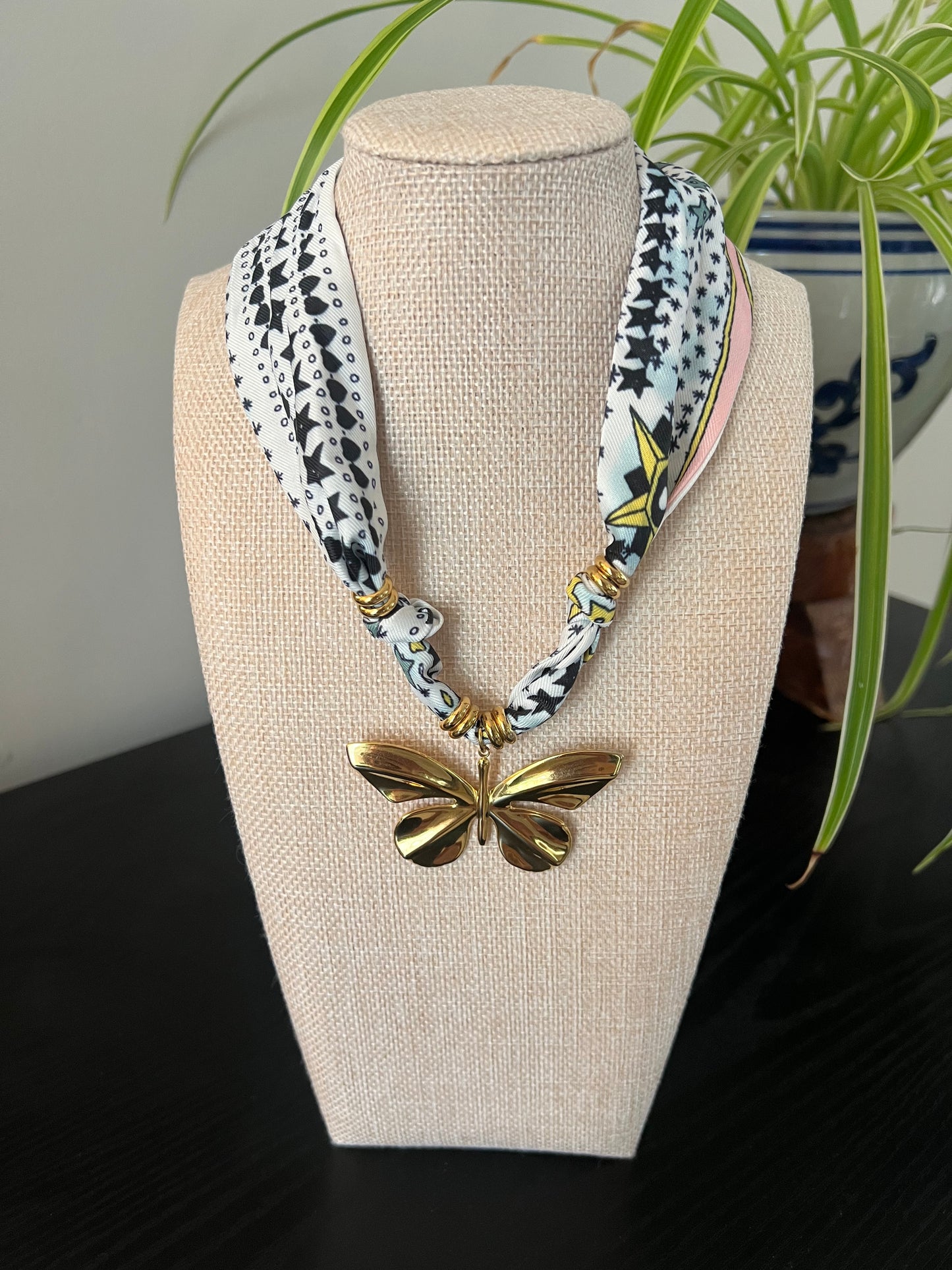 Butterfly Scarf Necklace