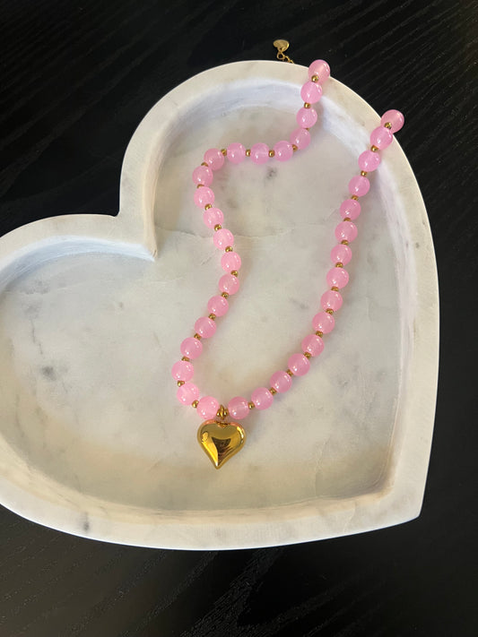 Blogger Heart Beaded Necklace
