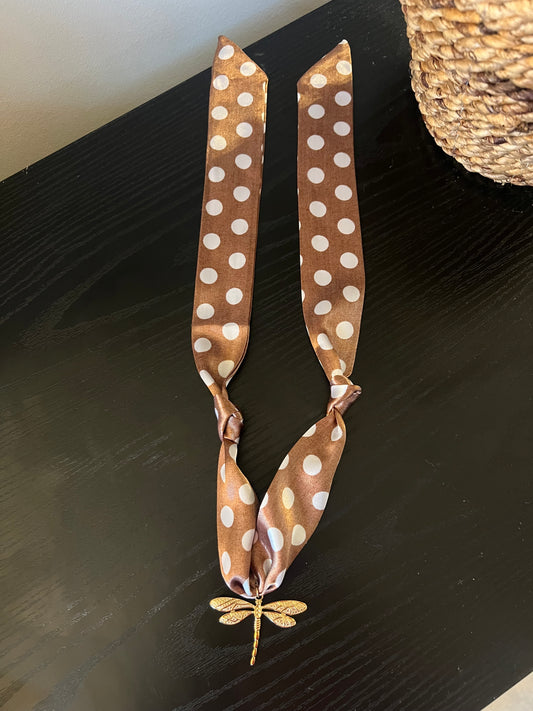 Polka Dot Scarf Necklace