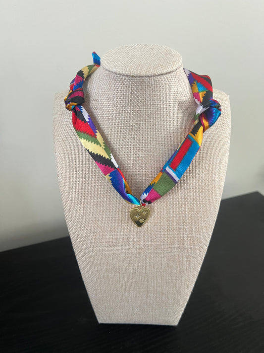 Rainbow Scarf Necklace