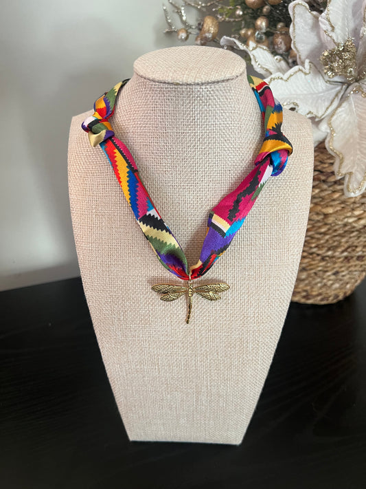 Rainbow Scarf Necklace