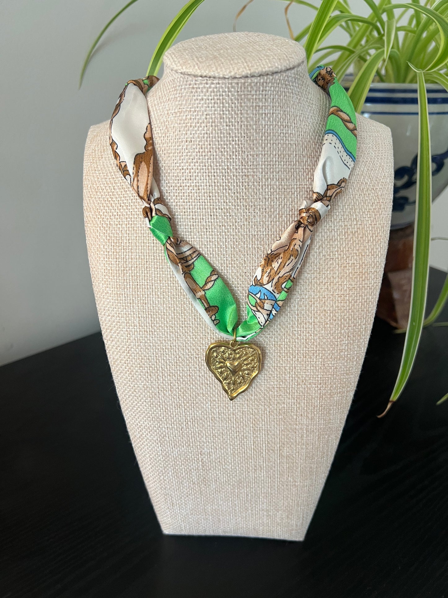 Heart Scarf Necklace