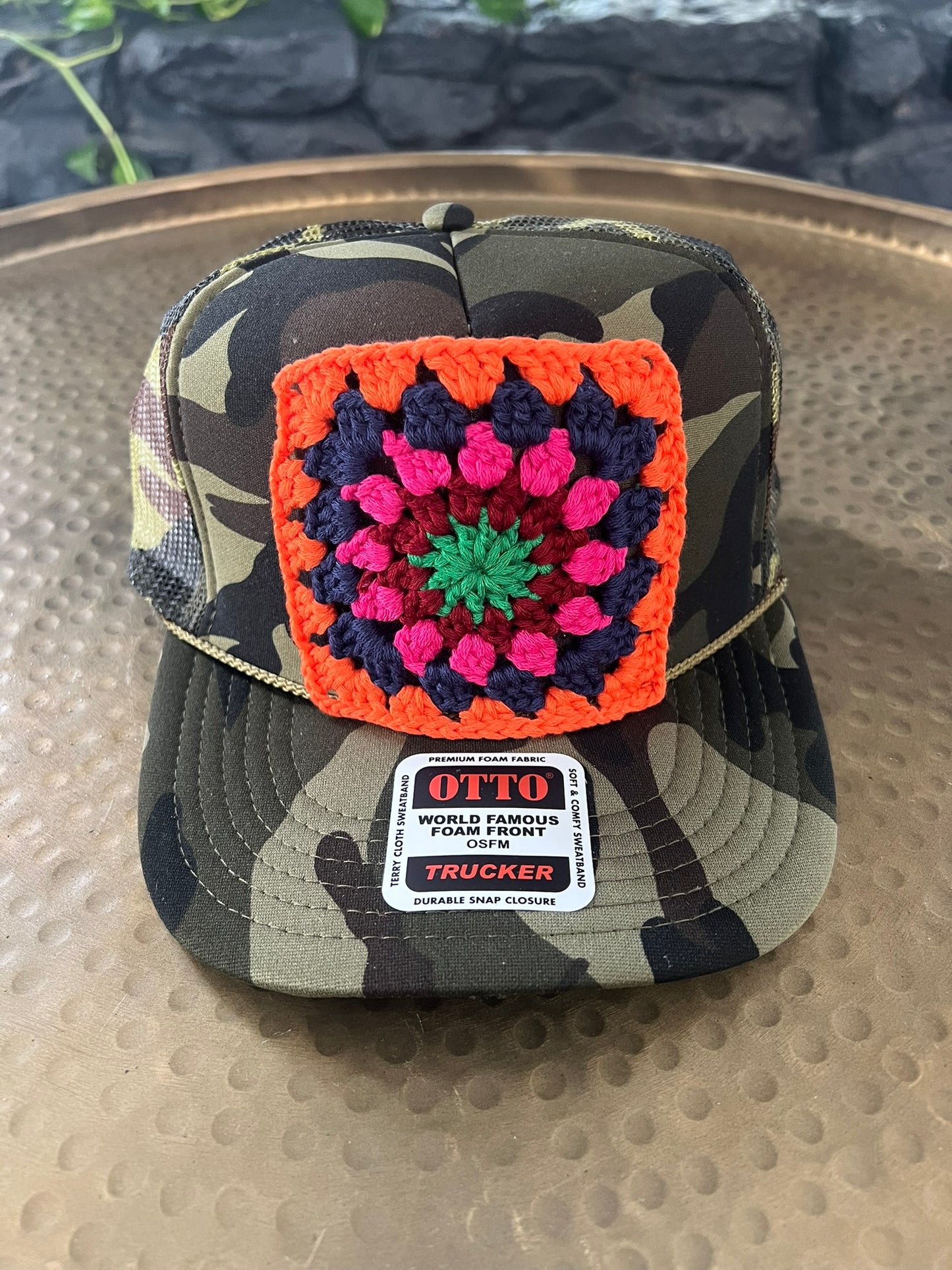 Camo Granny Square Hat