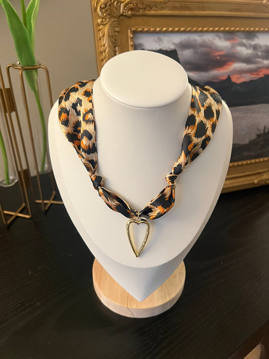 Cheetah Scarf Necklace