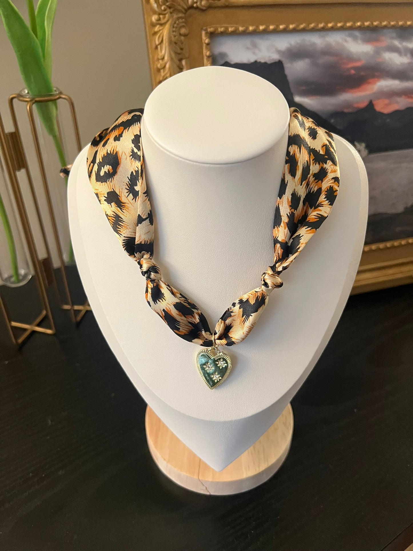 Cheetah Girl Scarf Necklace