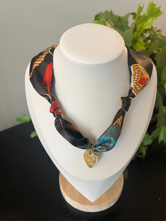 Peacock Scarf Necklace