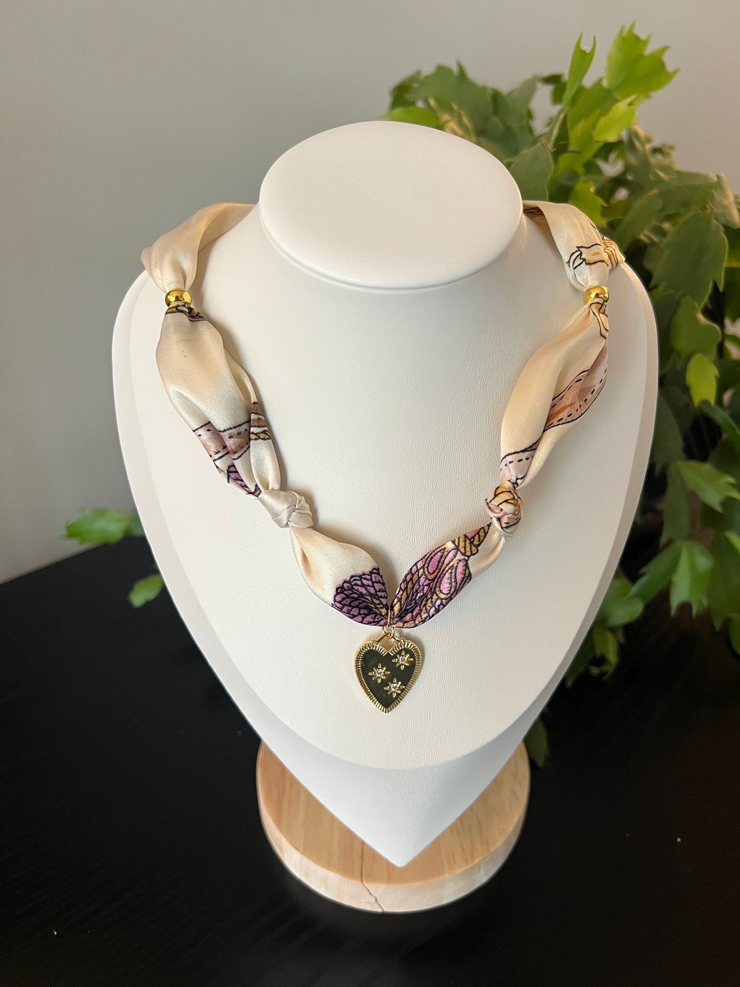 Pop of Pink Scarf Necklace
