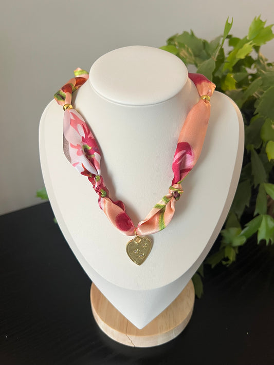 Floral Scarf Necklace