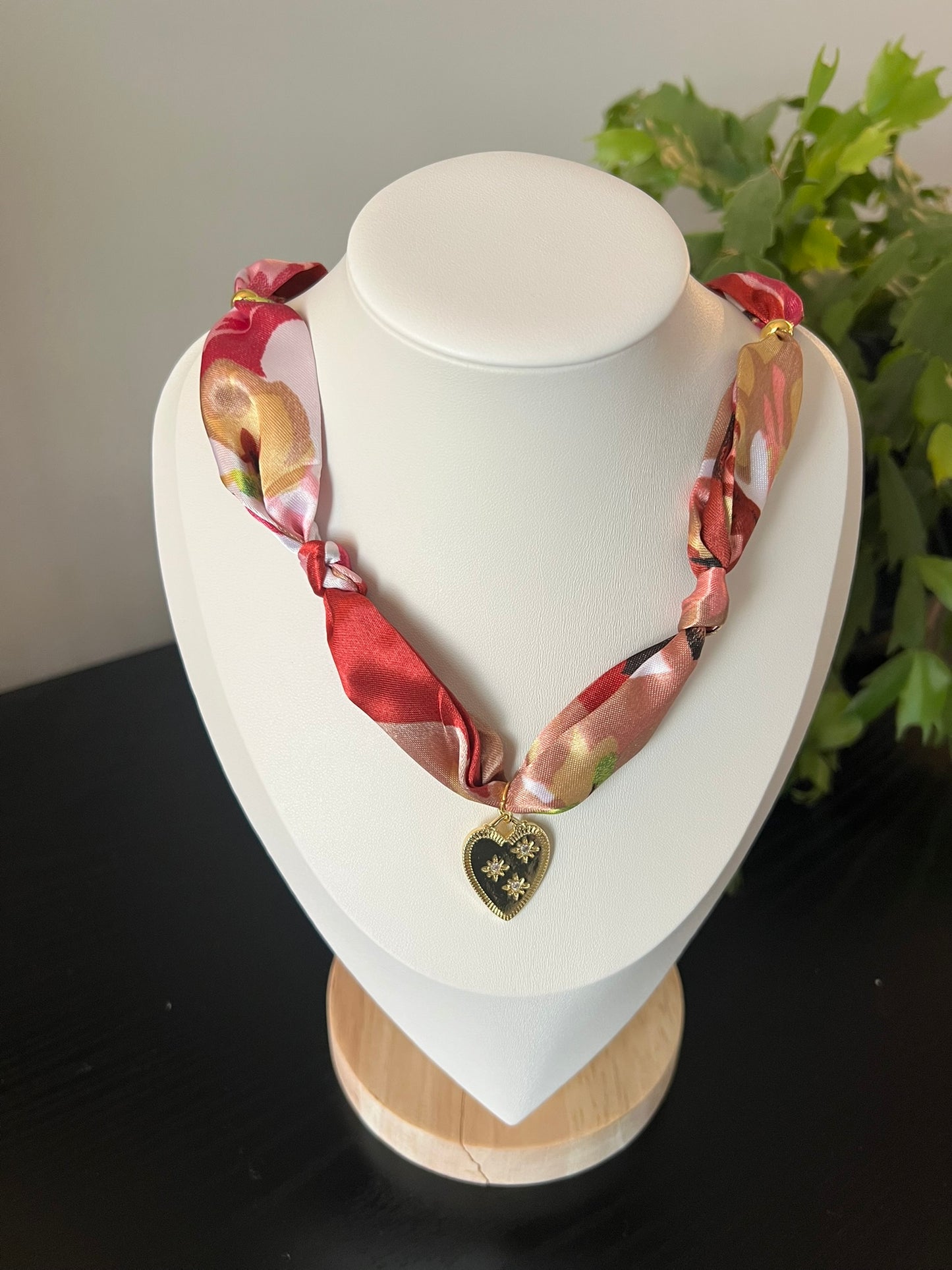Floral Scarf Necklace