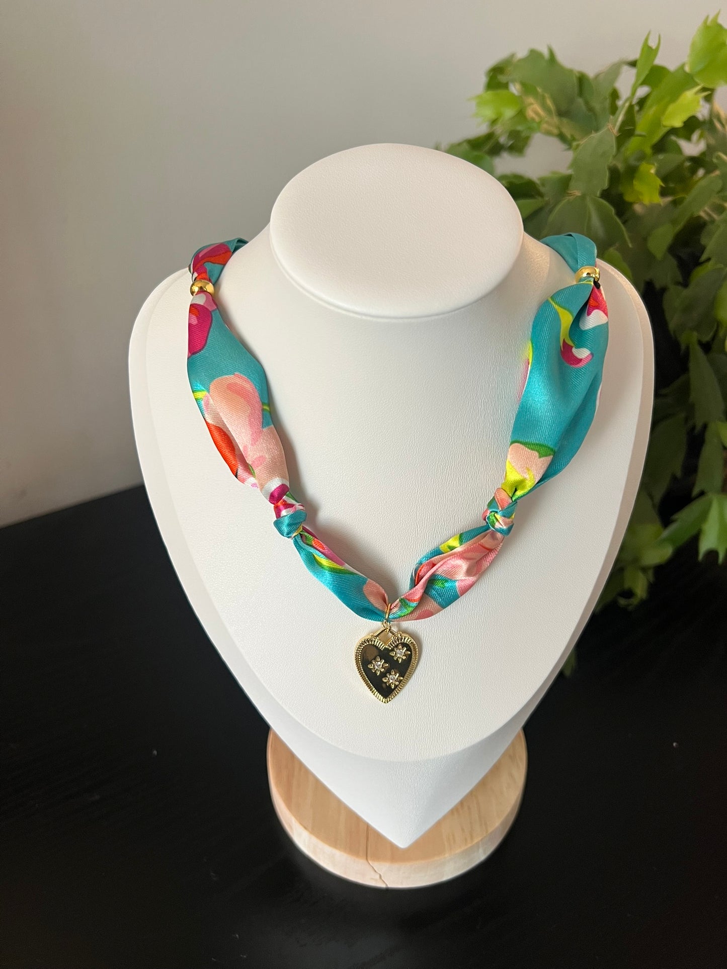 Floral Scarf Necklace