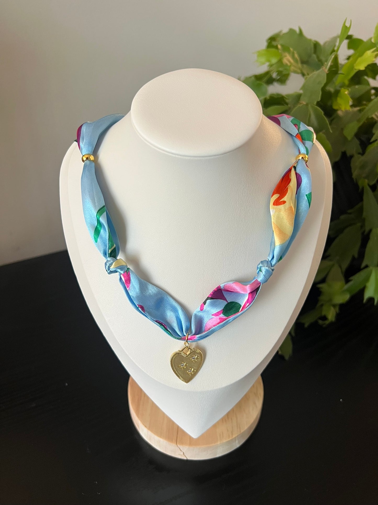 Floral Scarf Necklace