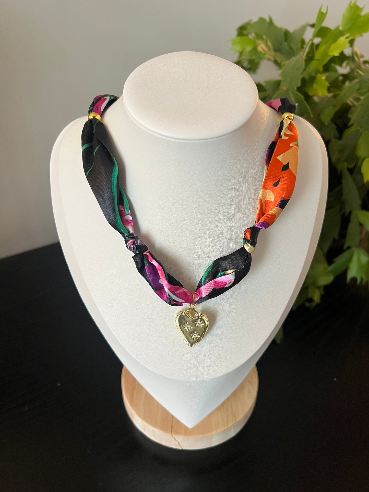 Floral Scarf Necklace