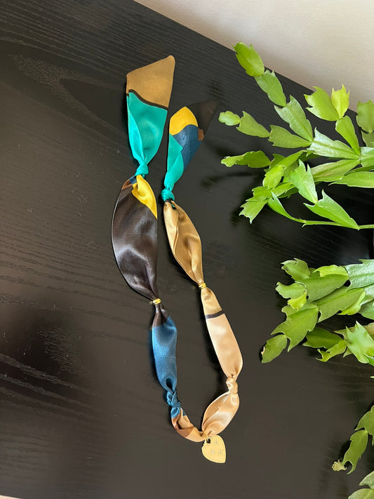 Colorblock Scarf Necklace