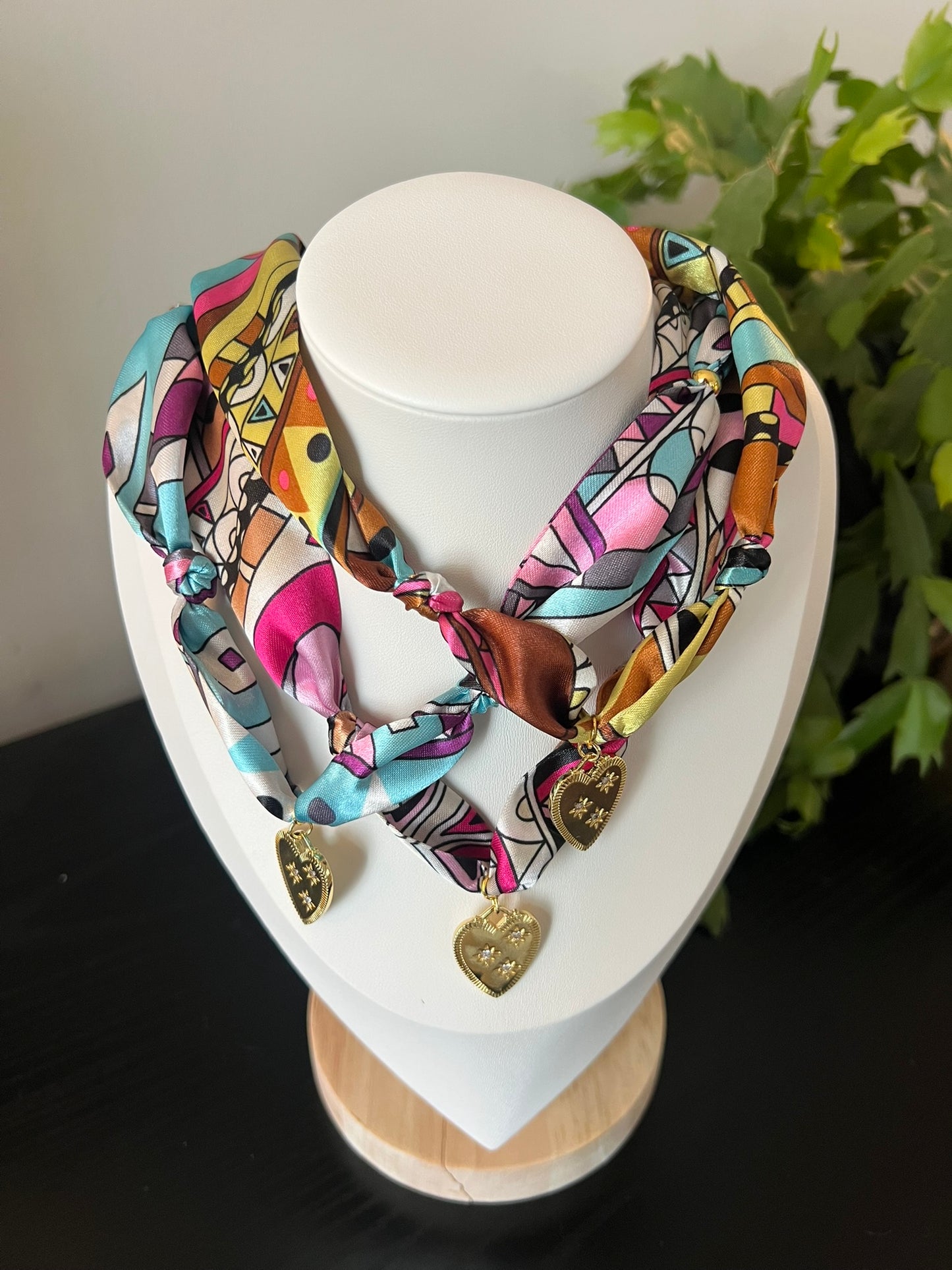 Geometric Scarf Necklace