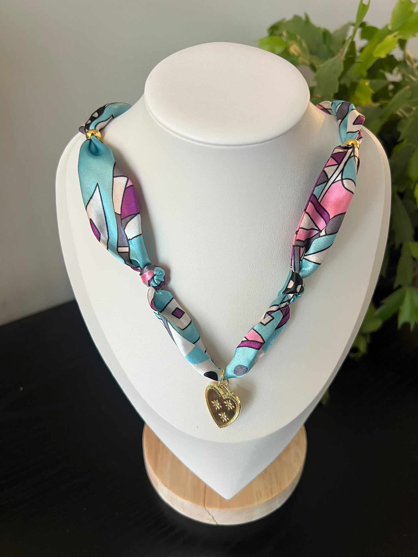 Geometric Scarf Necklace