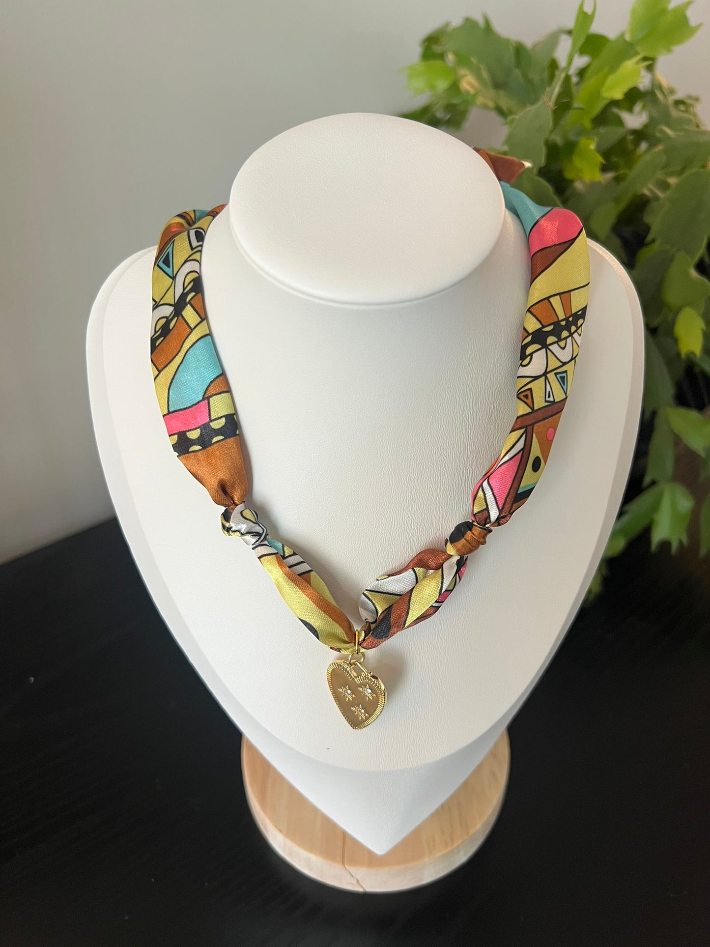 Geometric Scarf Necklace