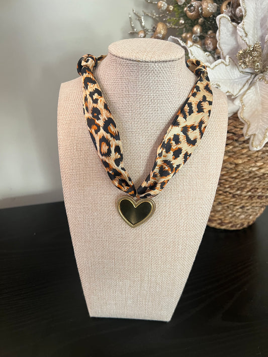 Cheetah Scarf Necklace