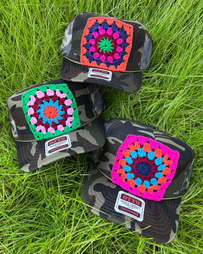 Camo Granny Square Hat
