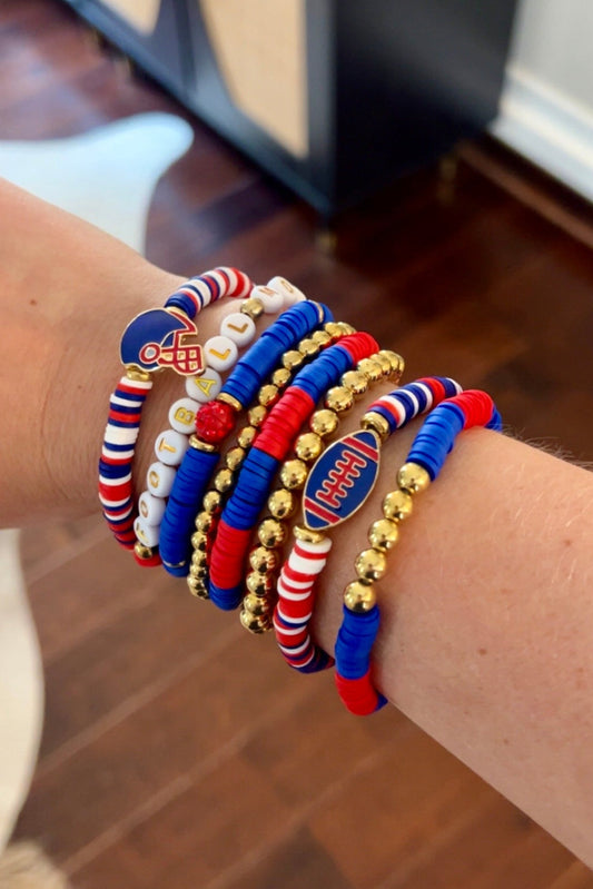 Red & Blue Game Day Bracelets
