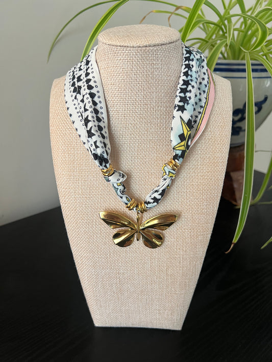 Butterfly Scarf Necklace