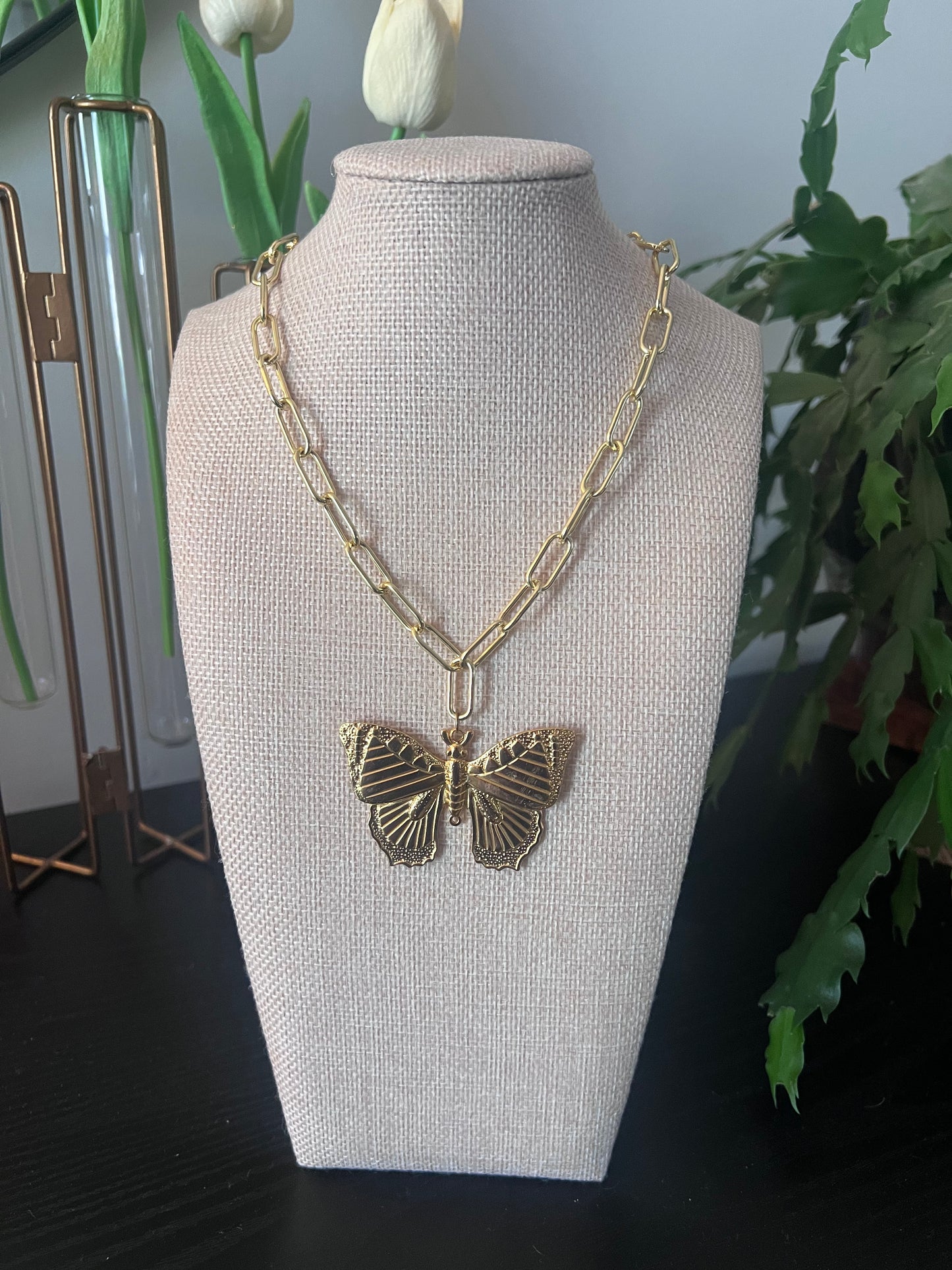Gold Butterfly Necklace