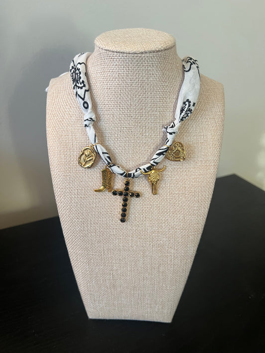 Western Inspired Bandana Necklace