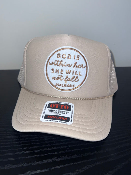 God Is Within Her Trucker Hat