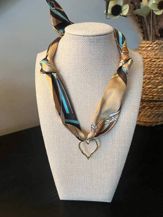 Hint of Blue Scarf Necklace