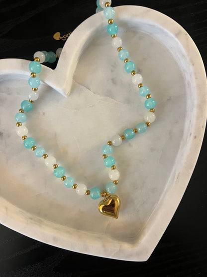 Blogger Heart Beaded Necklace