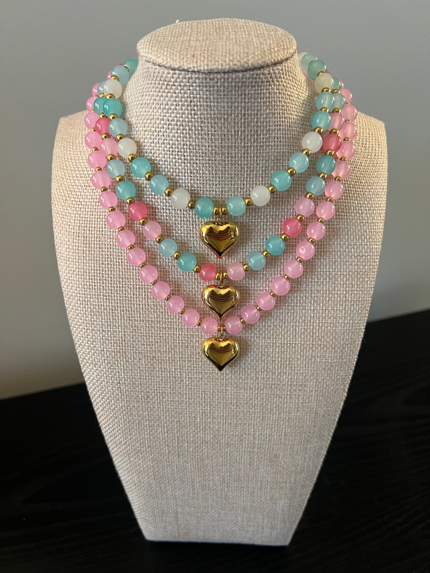 Blogger Heart Beaded Necklace