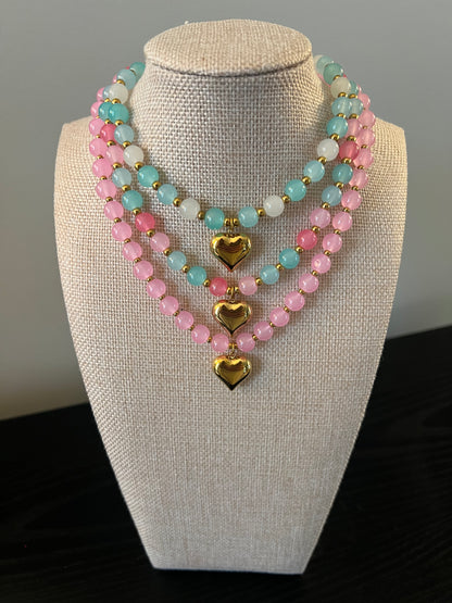 Blogger Heart Beaded Necklace