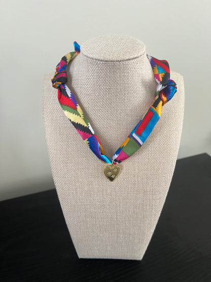 Rainbow Scarf Necklace