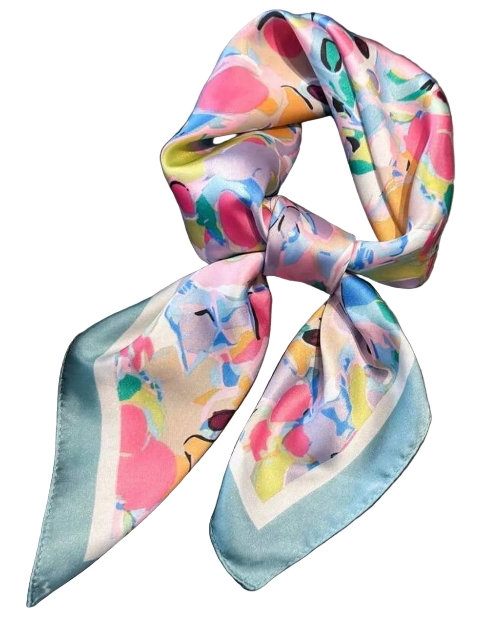 Blue Abstract Print Scarf