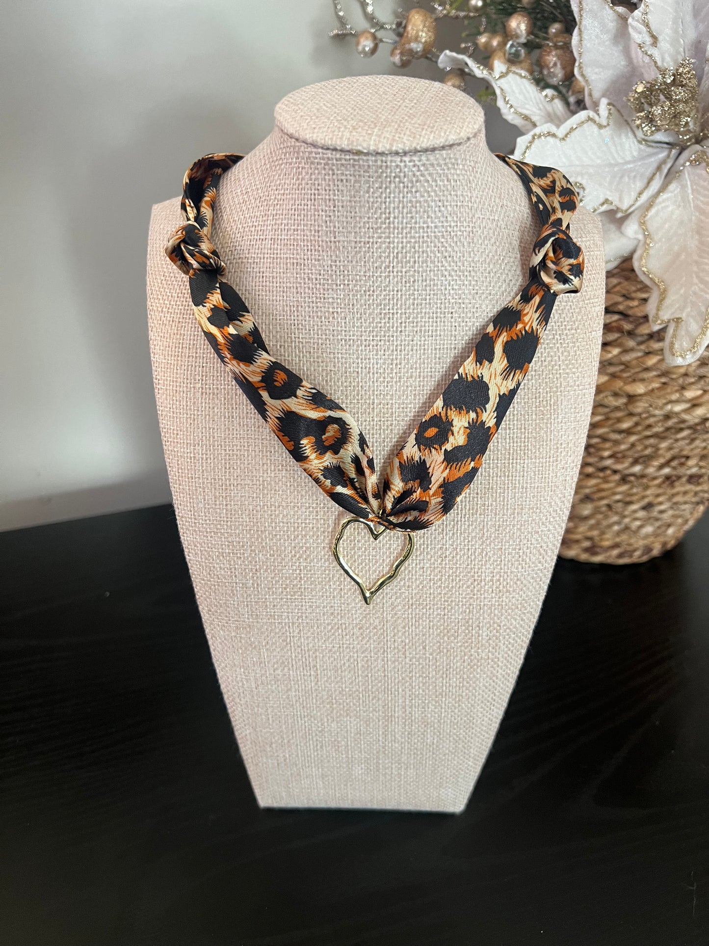 Cheetah Scarf Necklace