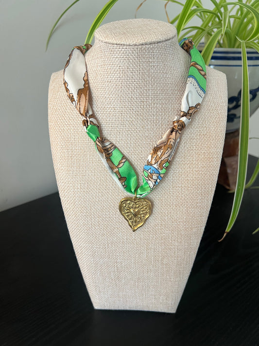 Heart Scarf Necklace