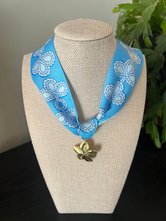 Light Blue Flower Necklace