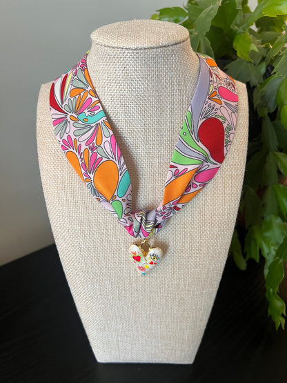 Heart Eyes Scarf Necklace