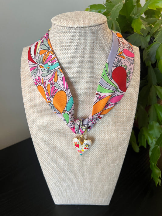 Heart Eyes Scarf Necklace