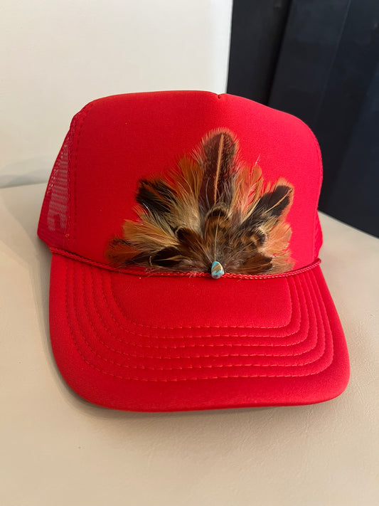 CUSTOM Red Feather Trucker