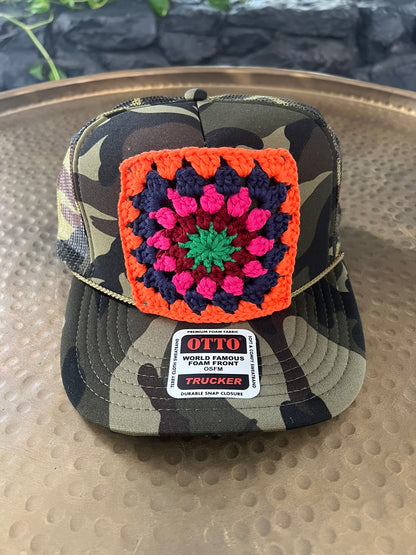 Camo Granny Square Hat