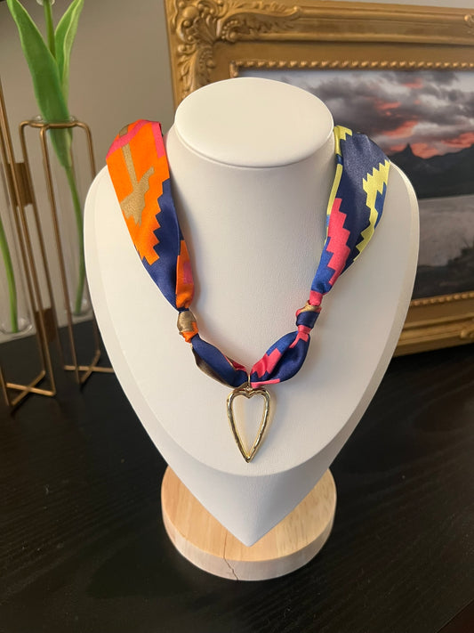 Aztec Summer Scarf Necklace