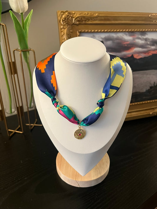 Aztec Summer Scarf Necklace