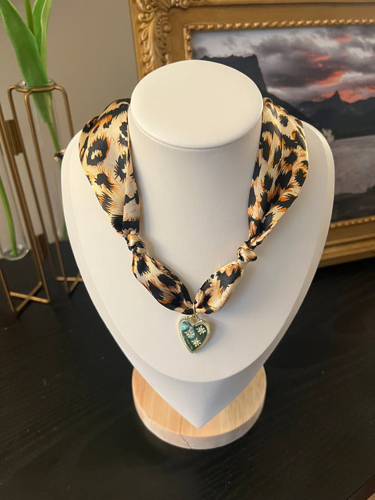 Cheetah Girl Scarf Necklace