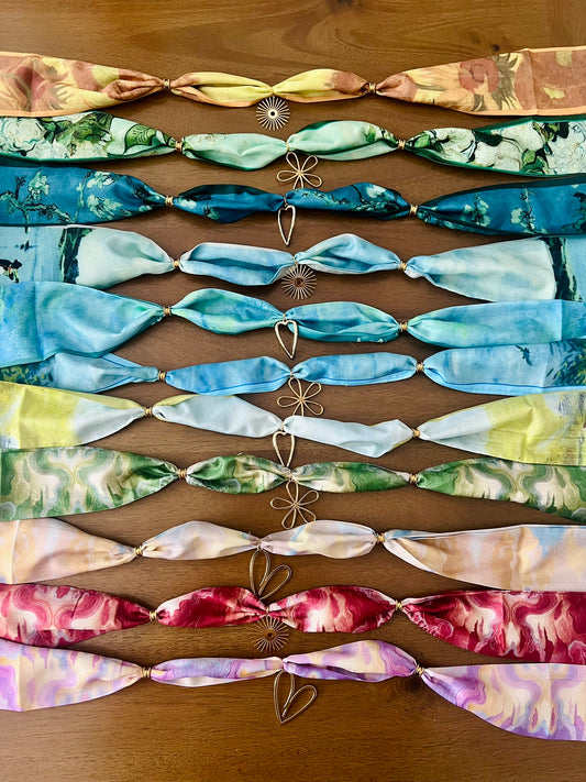 Art Print Scarf Necklace