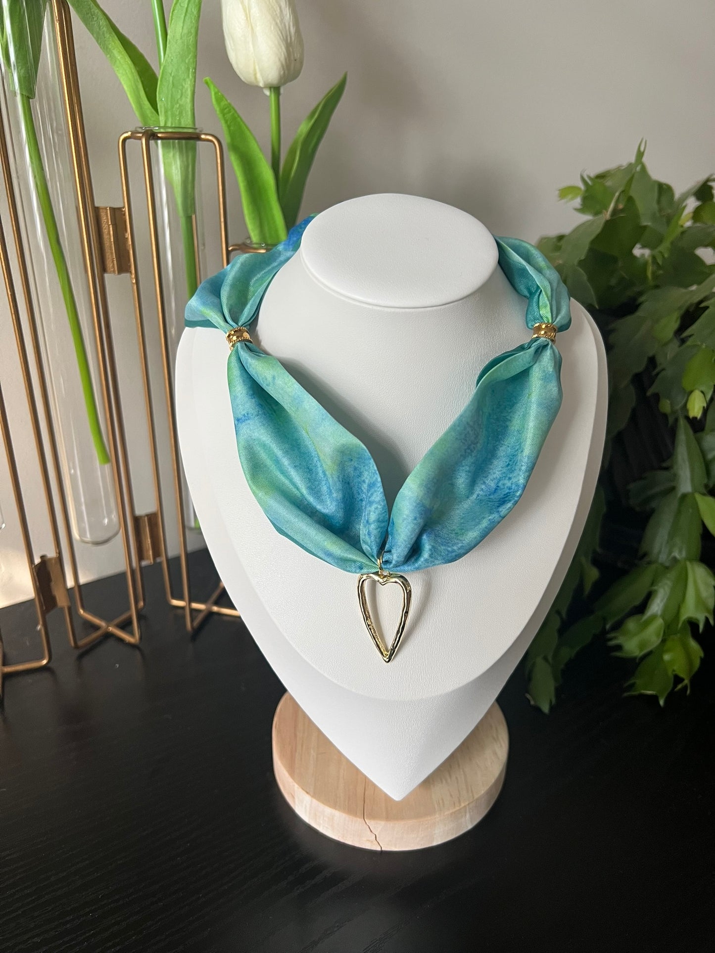 Art Print Scarf Necklace