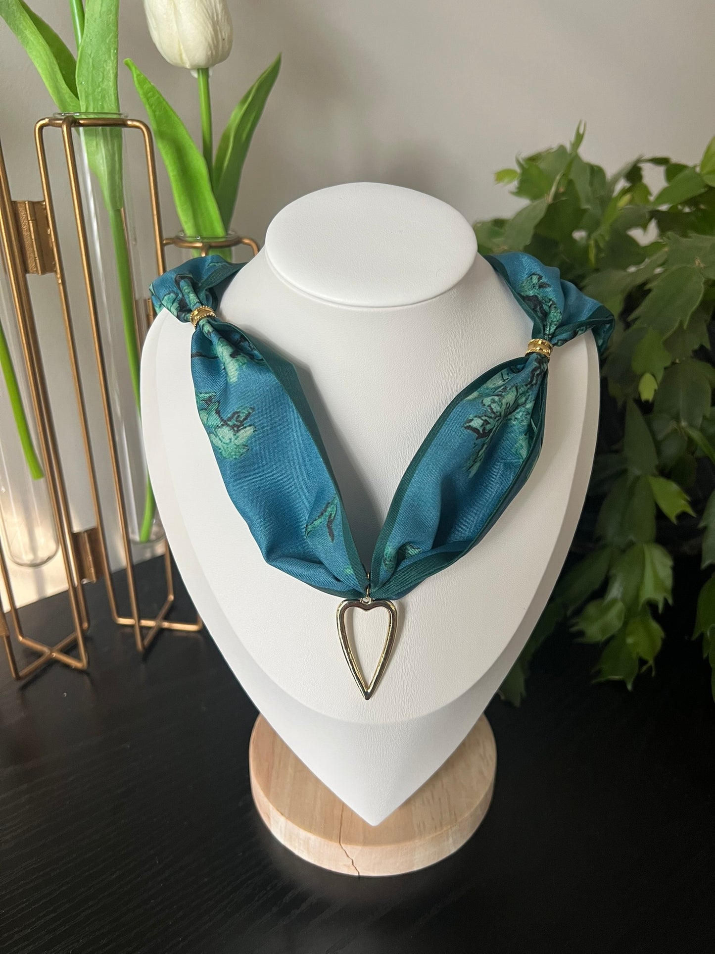 Art Print Scarf Necklace