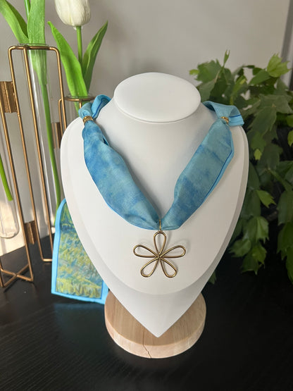 Art Print Scarf Necklace