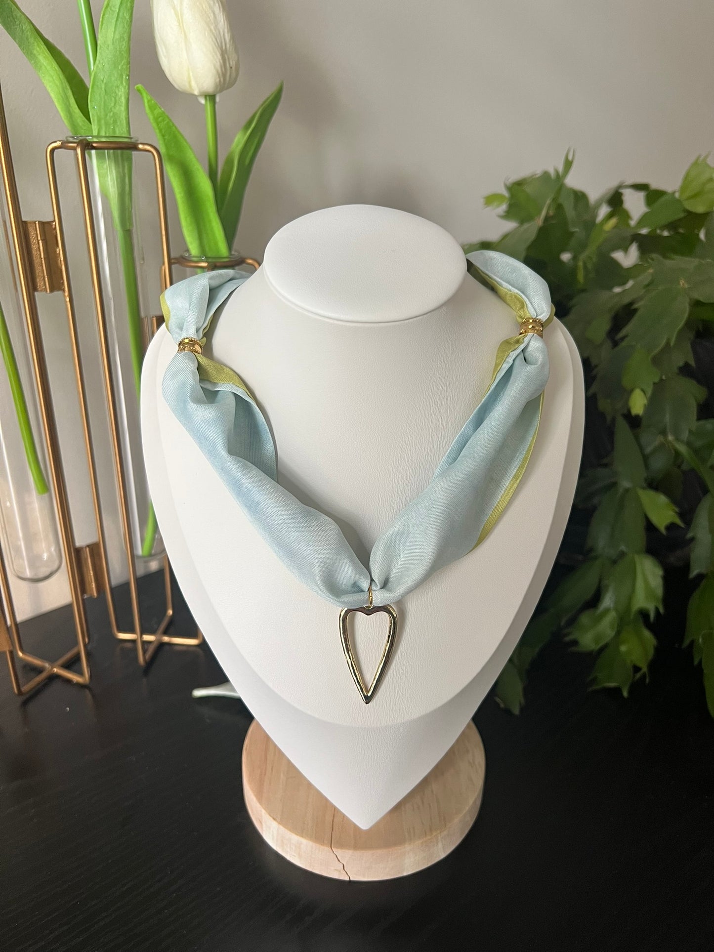 Art Print Scarf Necklace