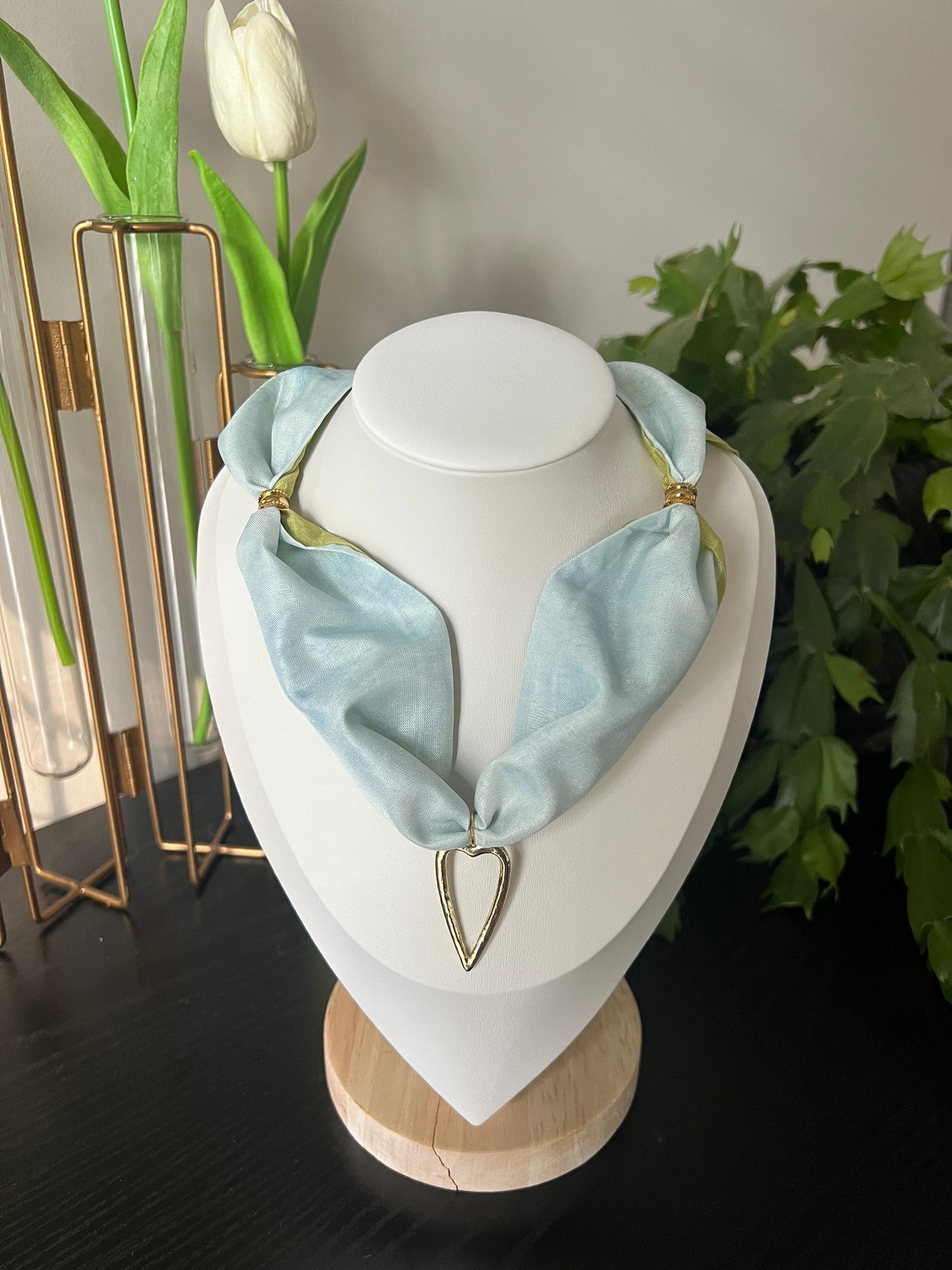 Art Print Scarf Necklace